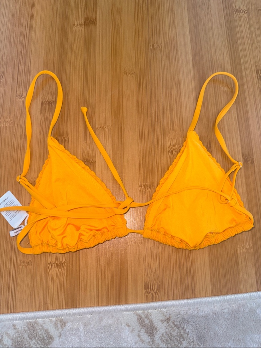 WeWoreWhat Golden Yellow Smocked Bikini Top - Picture 3 of 3